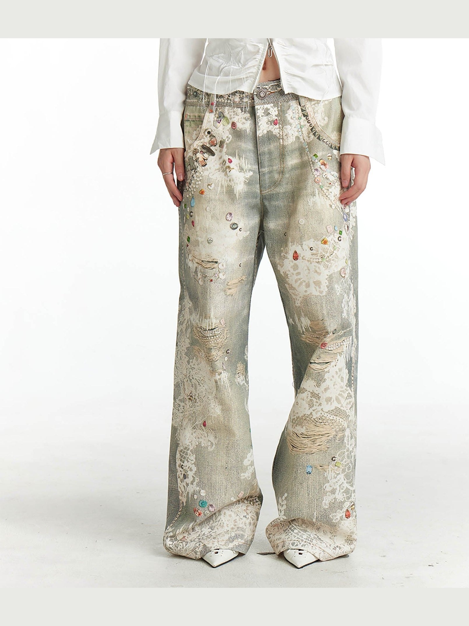Crystal Lace Jeans