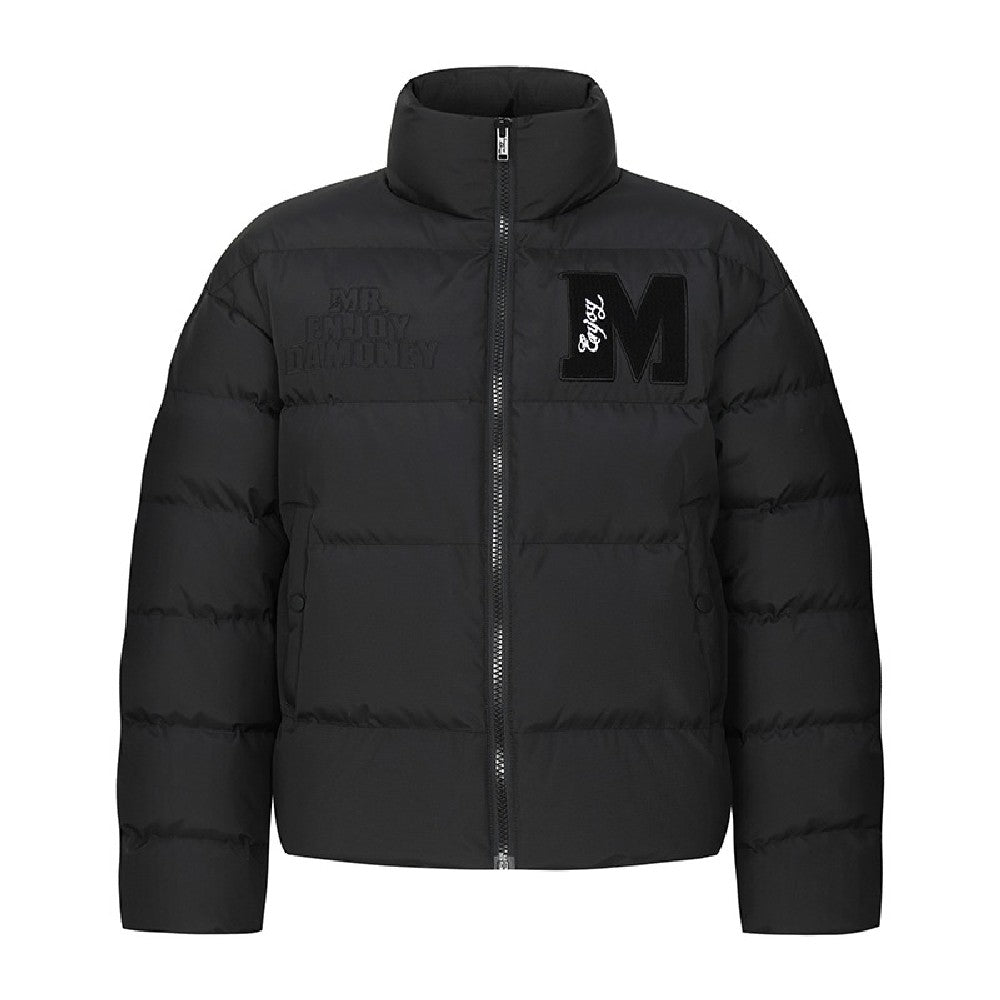 Puffer Jacket with Velcro Logo - chiclara