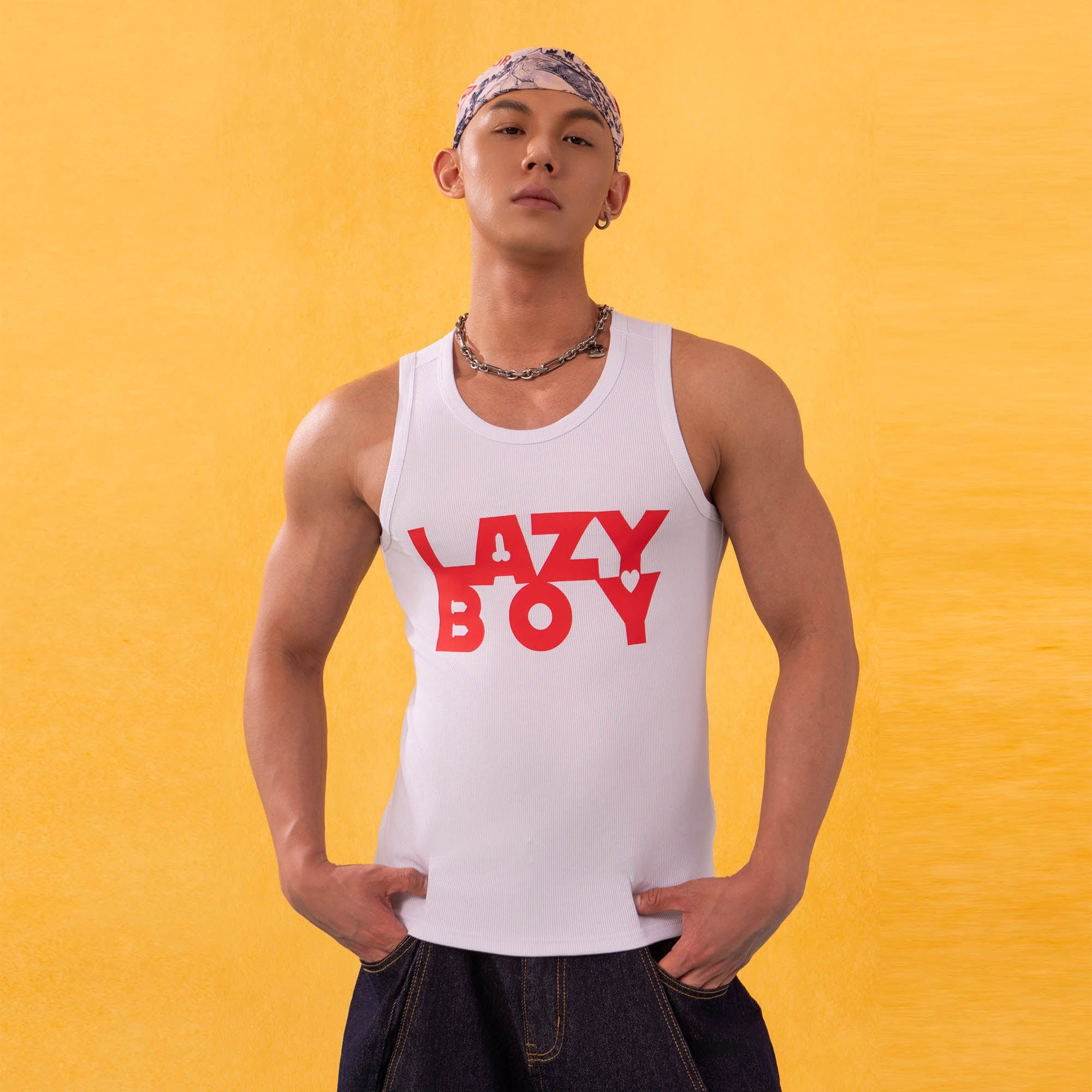 Lazy Boy Graphic Tank Top