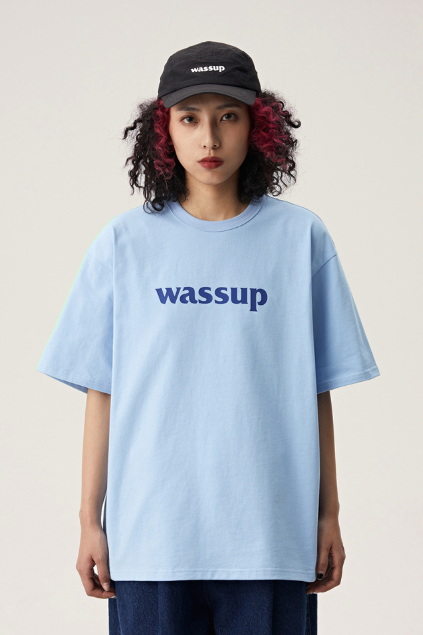 Bold Big Logo Print Basic Tee - chiclara