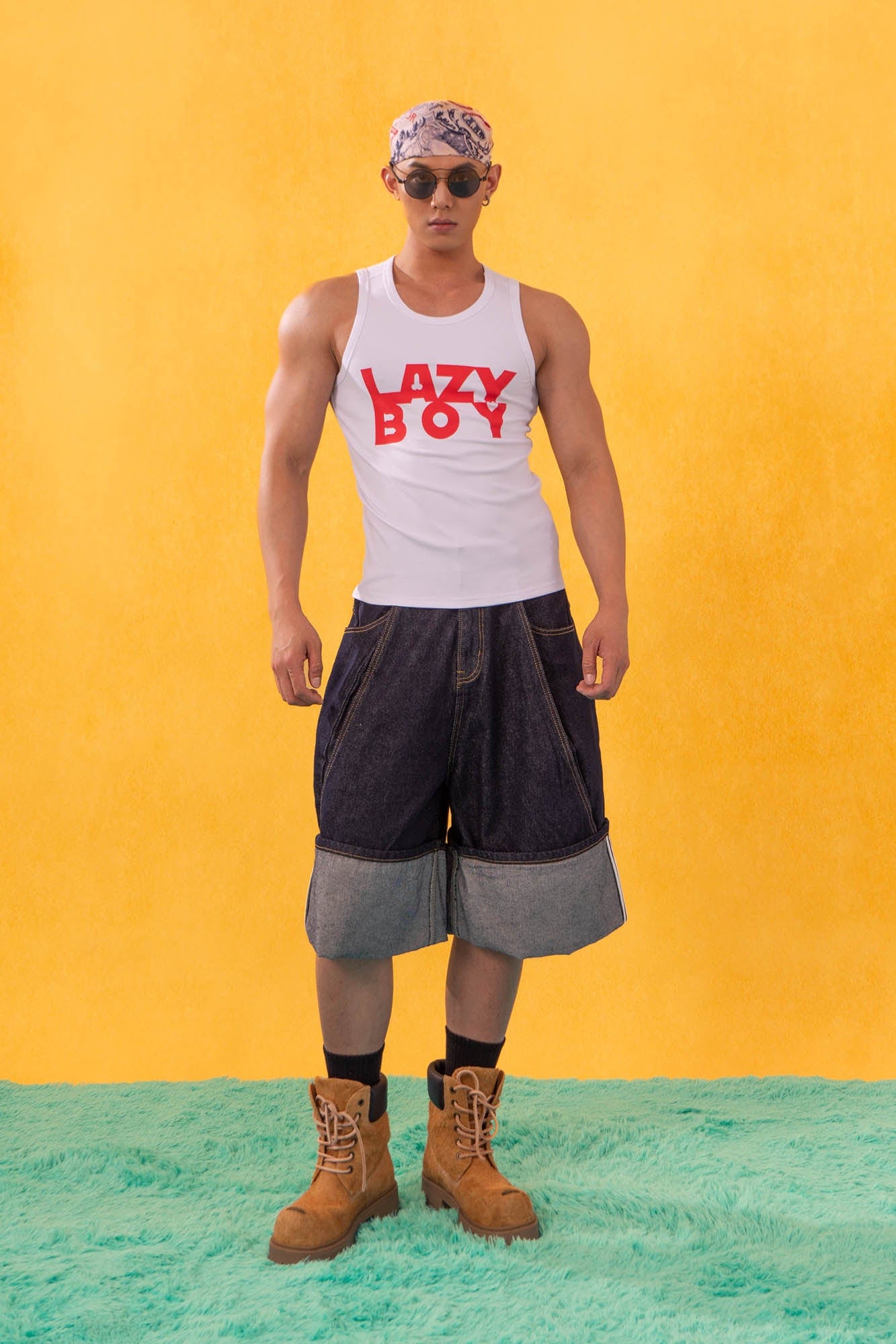 Lazy Boy Graphic Tank Top