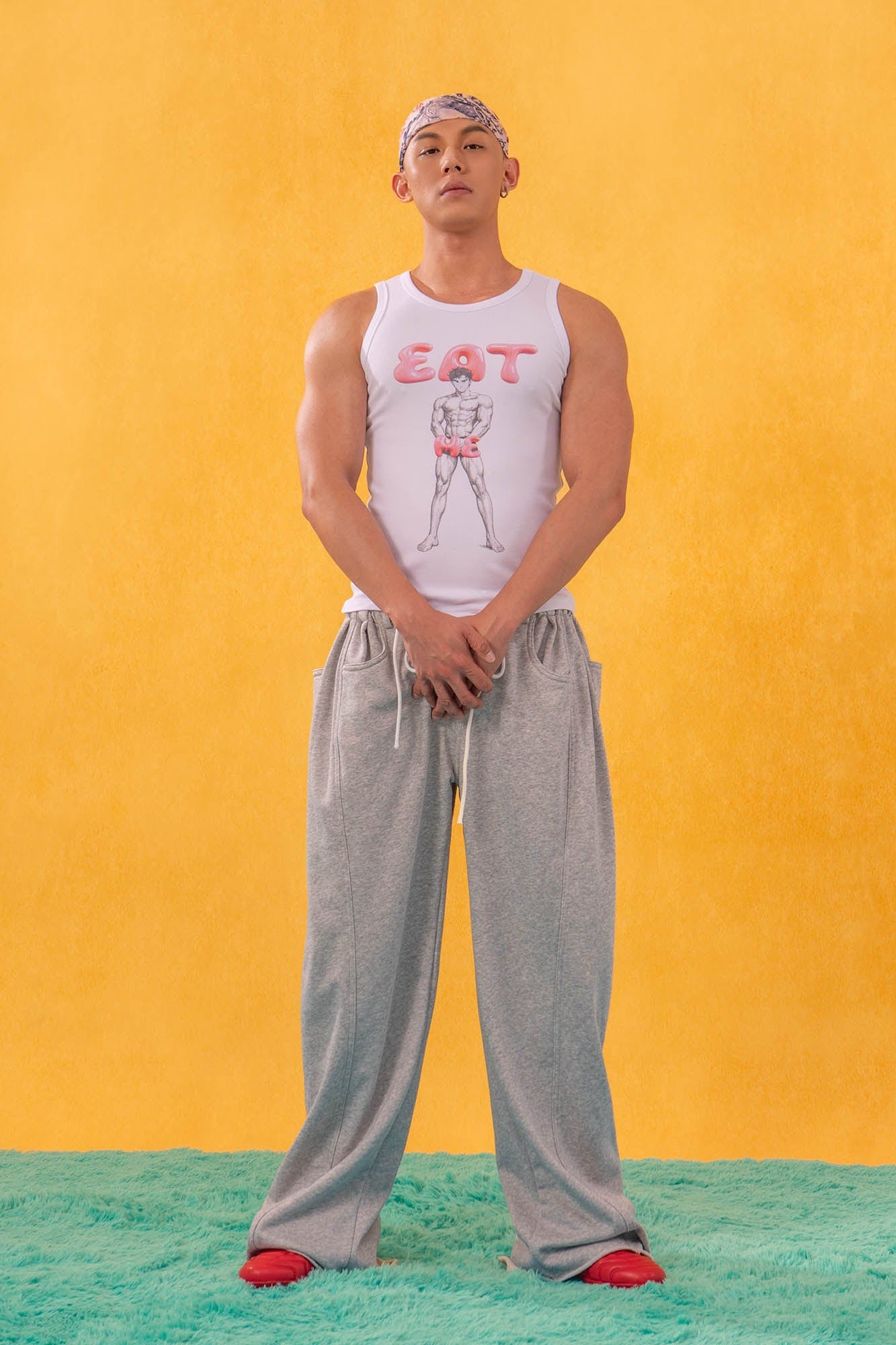 Eat Me Graphic Ribbed Tank