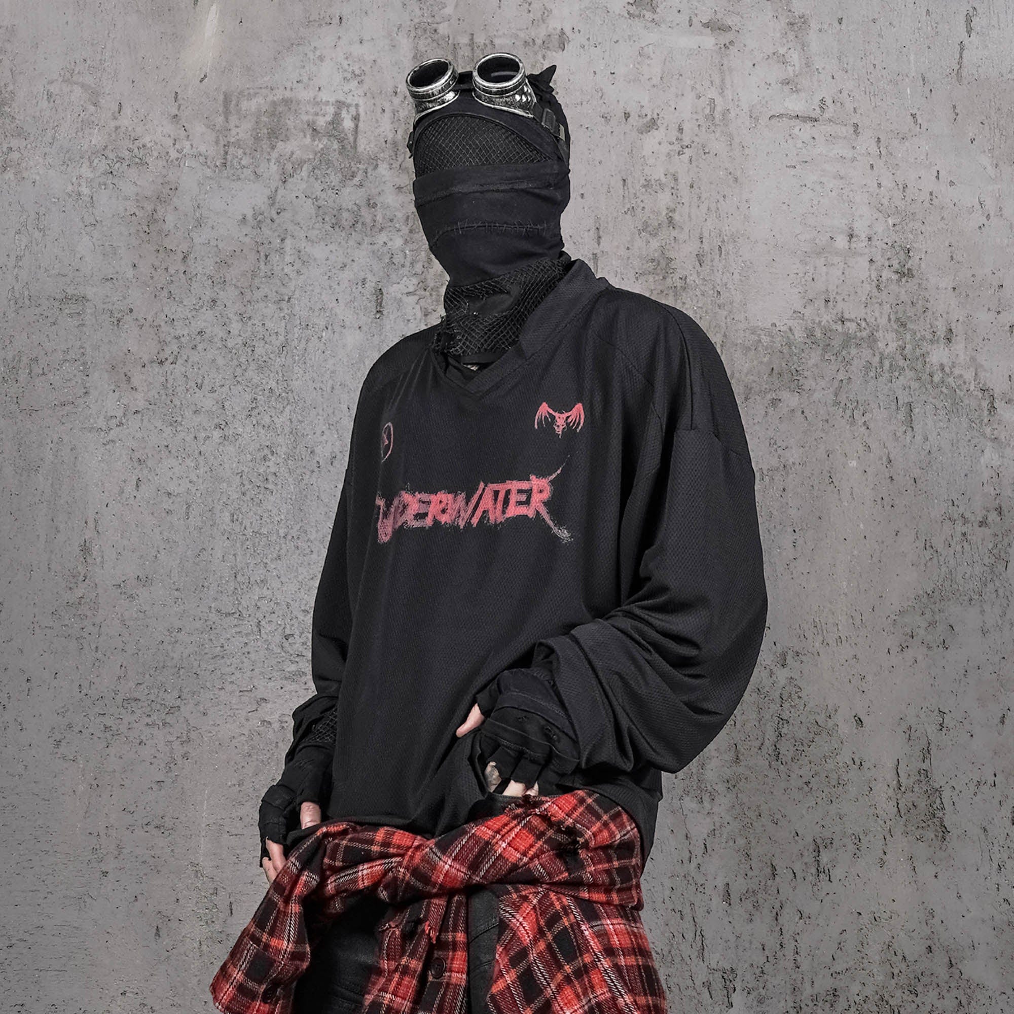 다크 메쉬 펑크 긴팔 맨투맨