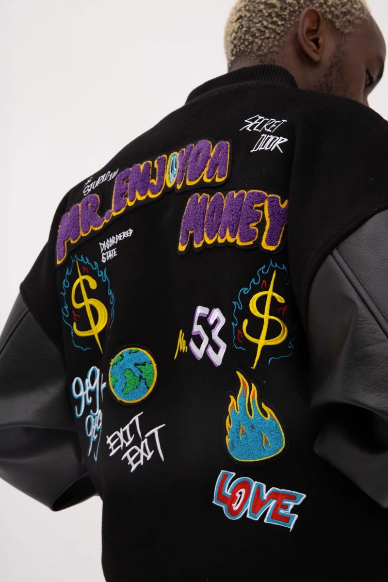 Secret Door Theme Varsity Jacket - chiclara