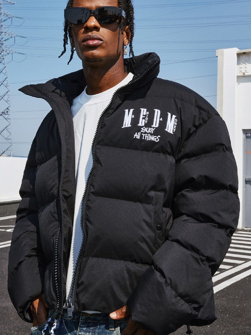 Puffer Jacket with Logo - chiclara