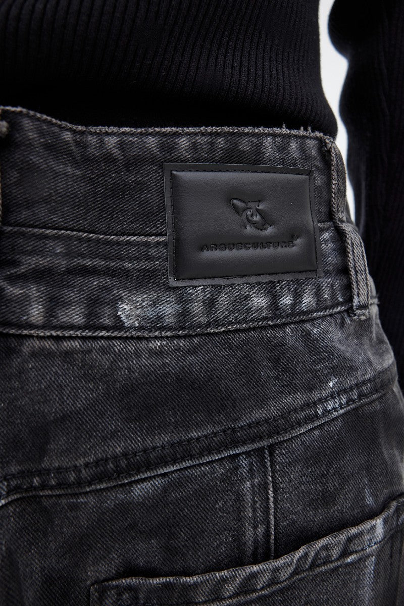 Distressed Flared Denim Jeans - chiclara