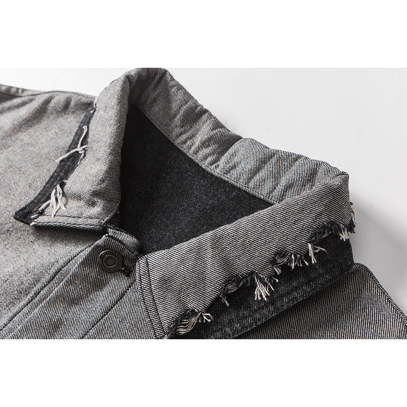 308B American-style color-matched denim jacket