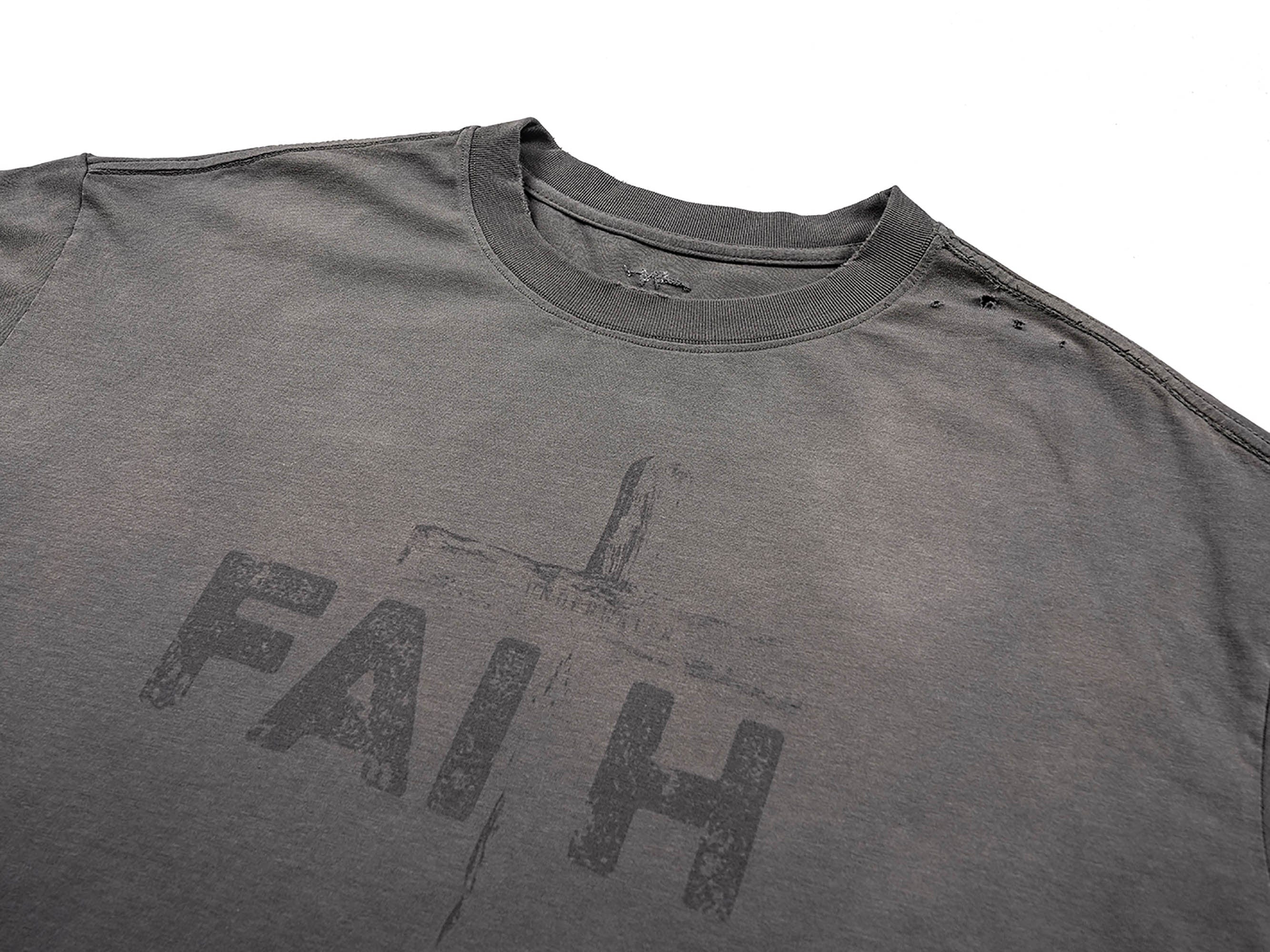 Faith Cross 회색 티셔츠