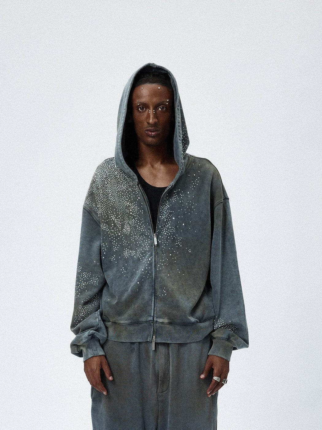 Starlight Crystal Zip Hoodie