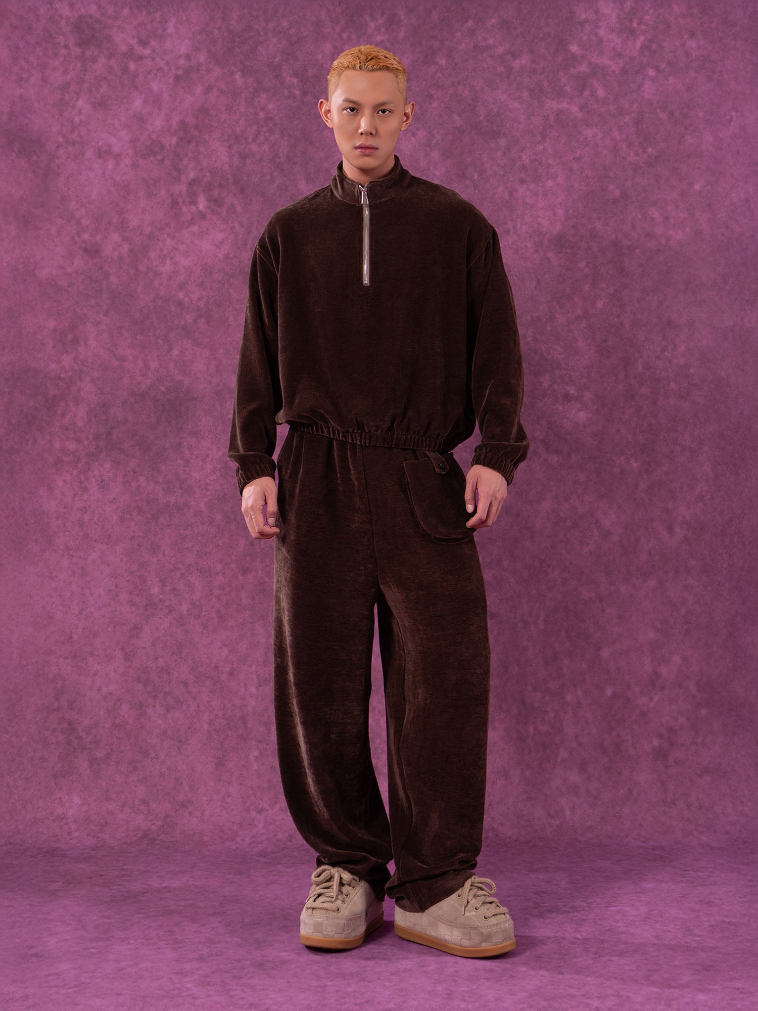 Velvet Quarter-Zip Pullover