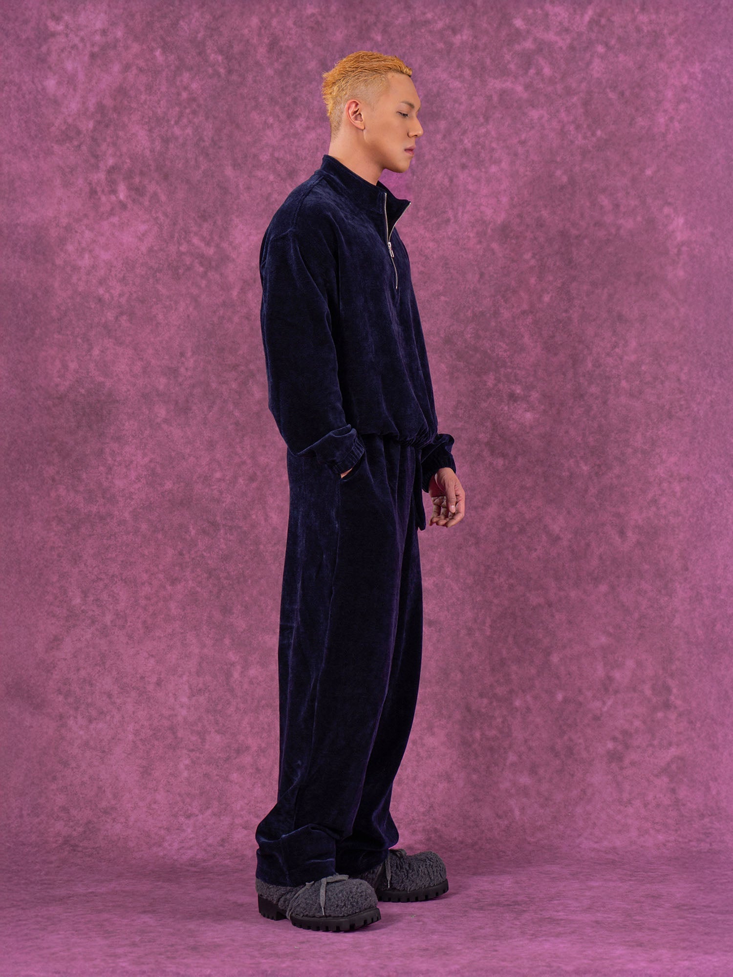 Velvet Quarter-Zip Pullover