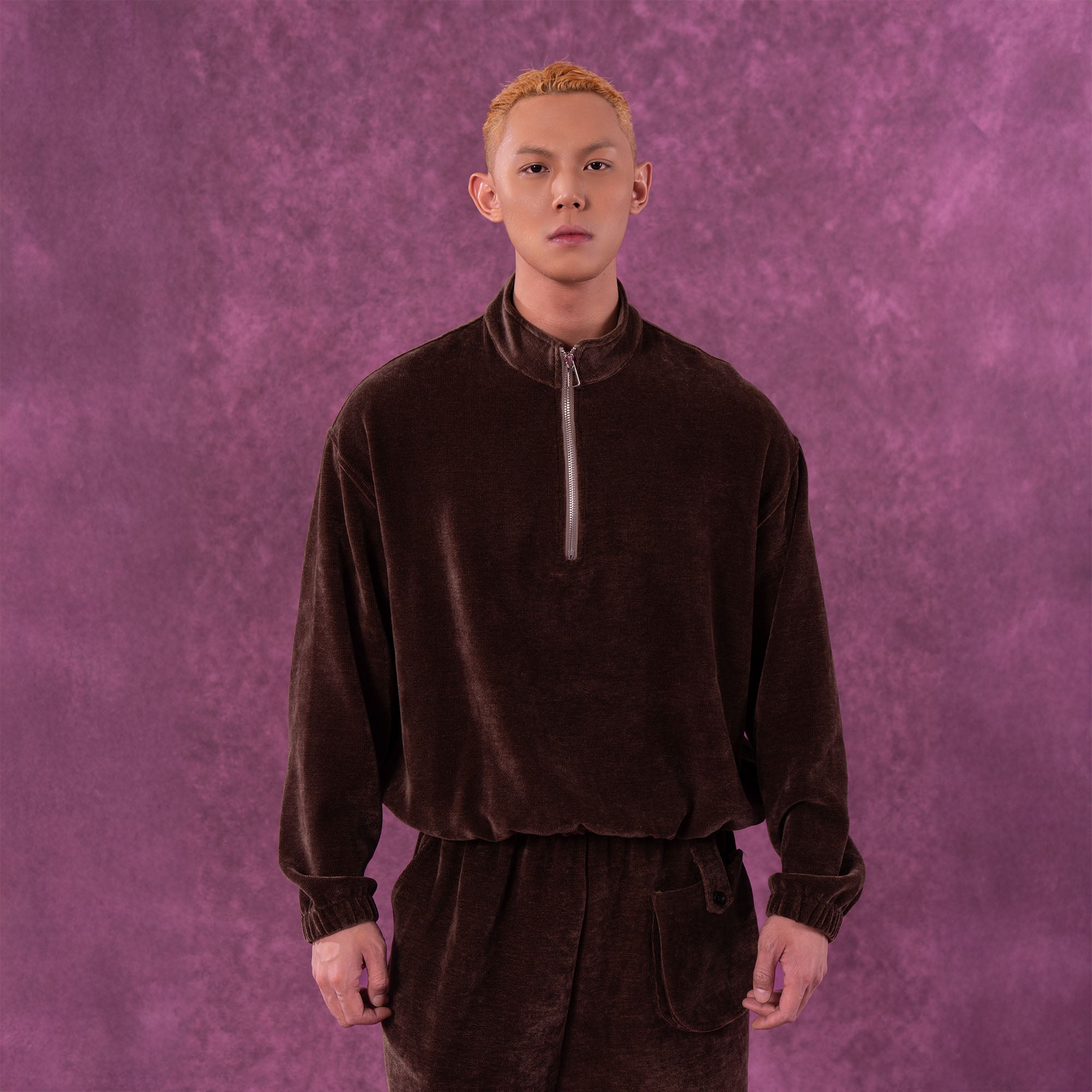 Velvet Quarter-Zip Pullover