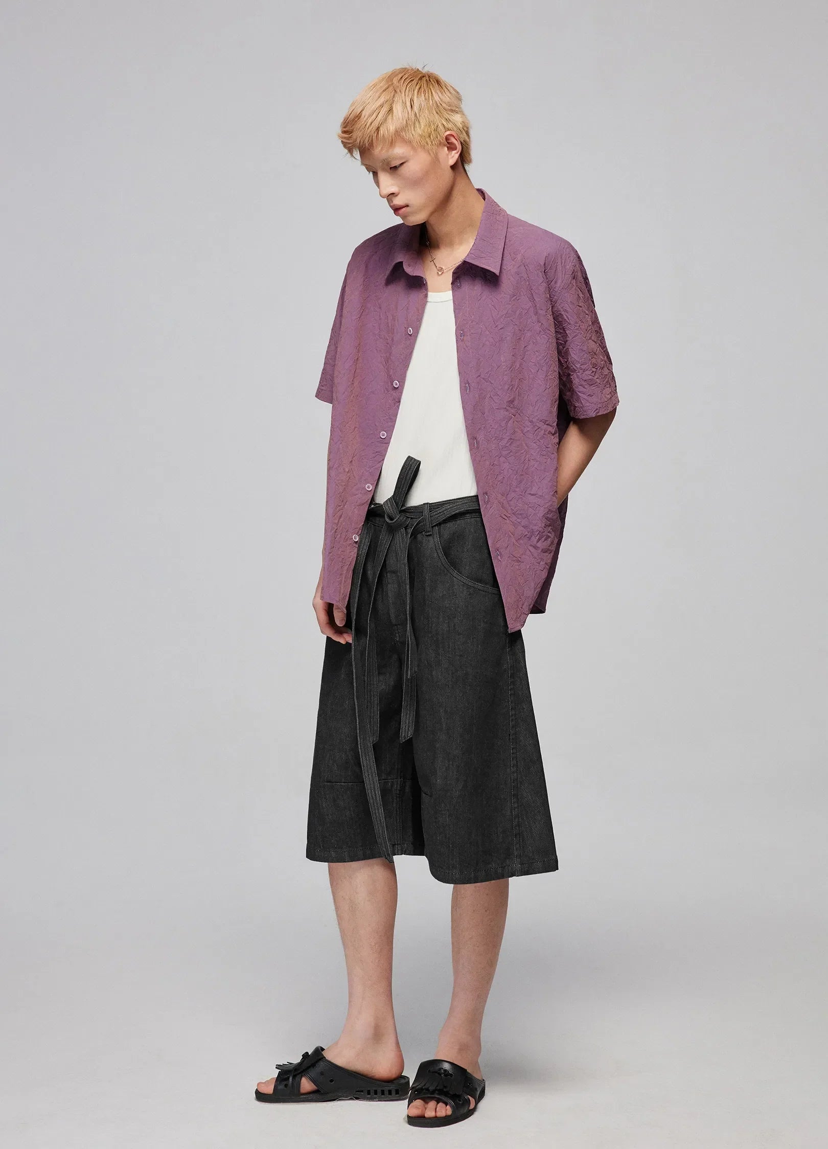 Wide Leg Denim Culottes