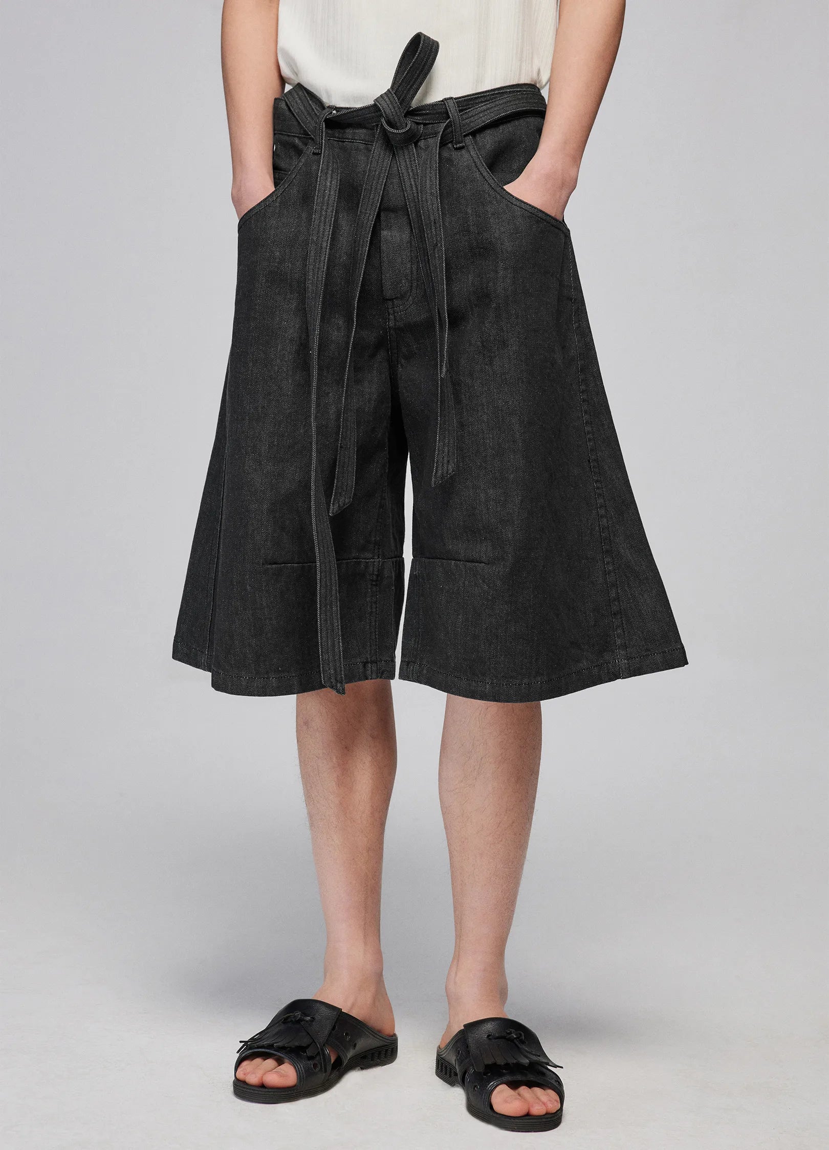 Wide Leg Denim Culottes