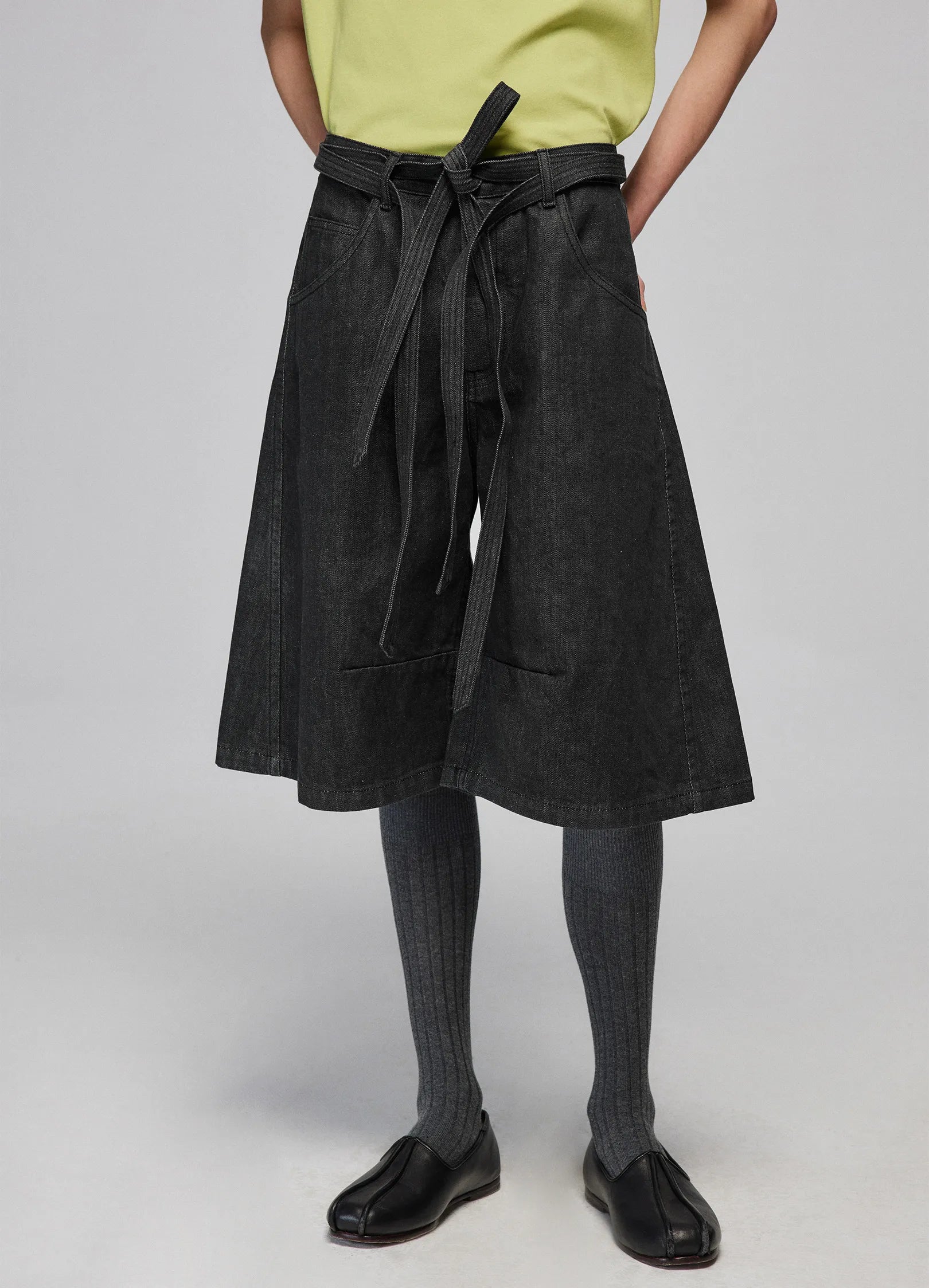 Wide Leg Denim Culottes