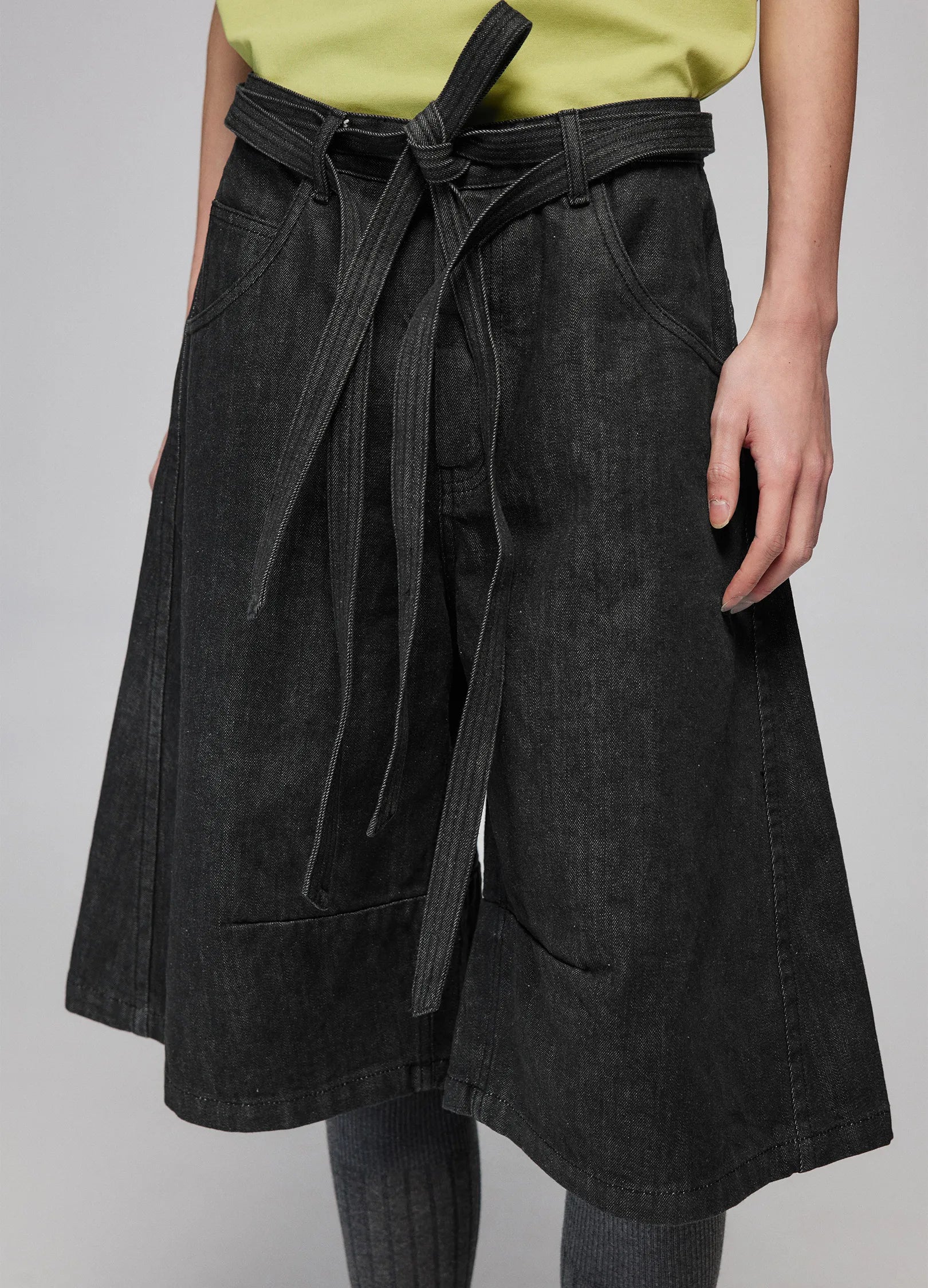 Wide Leg Denim Culottes