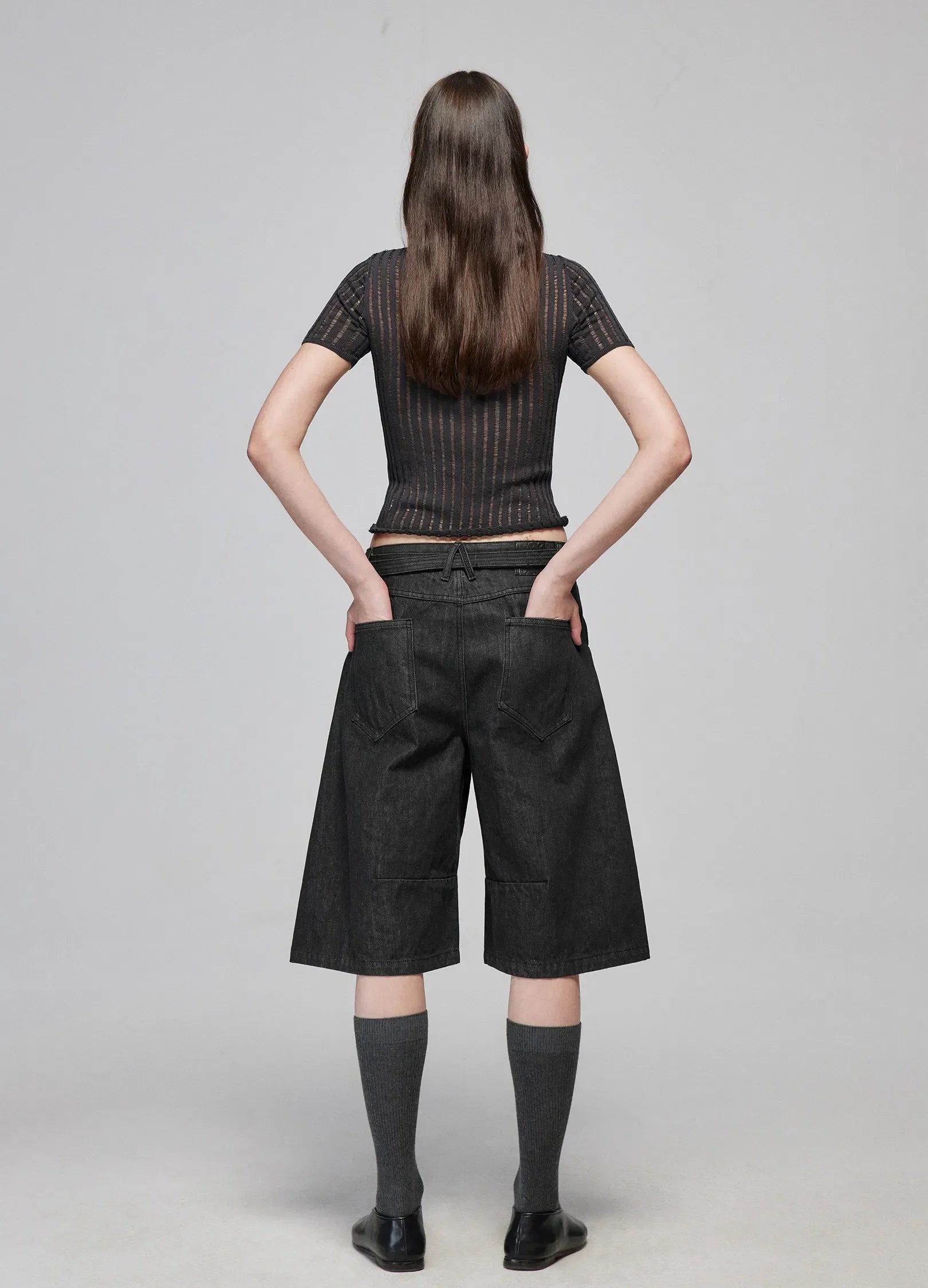 Wide Leg Denim Culottes