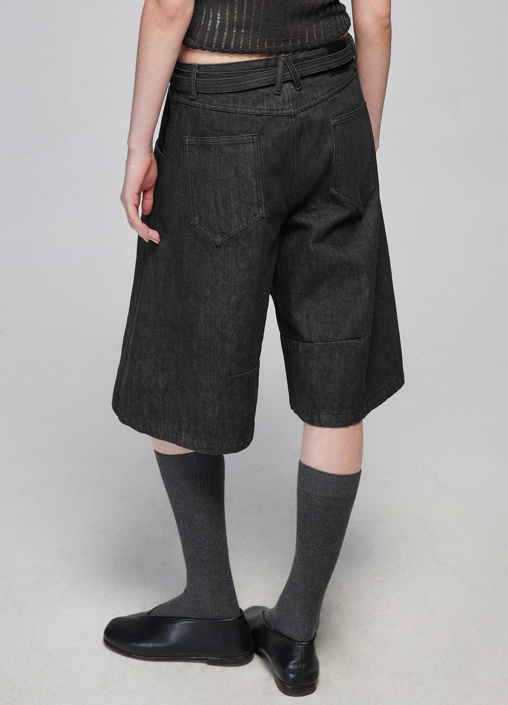 Wide Leg Denim Culottes