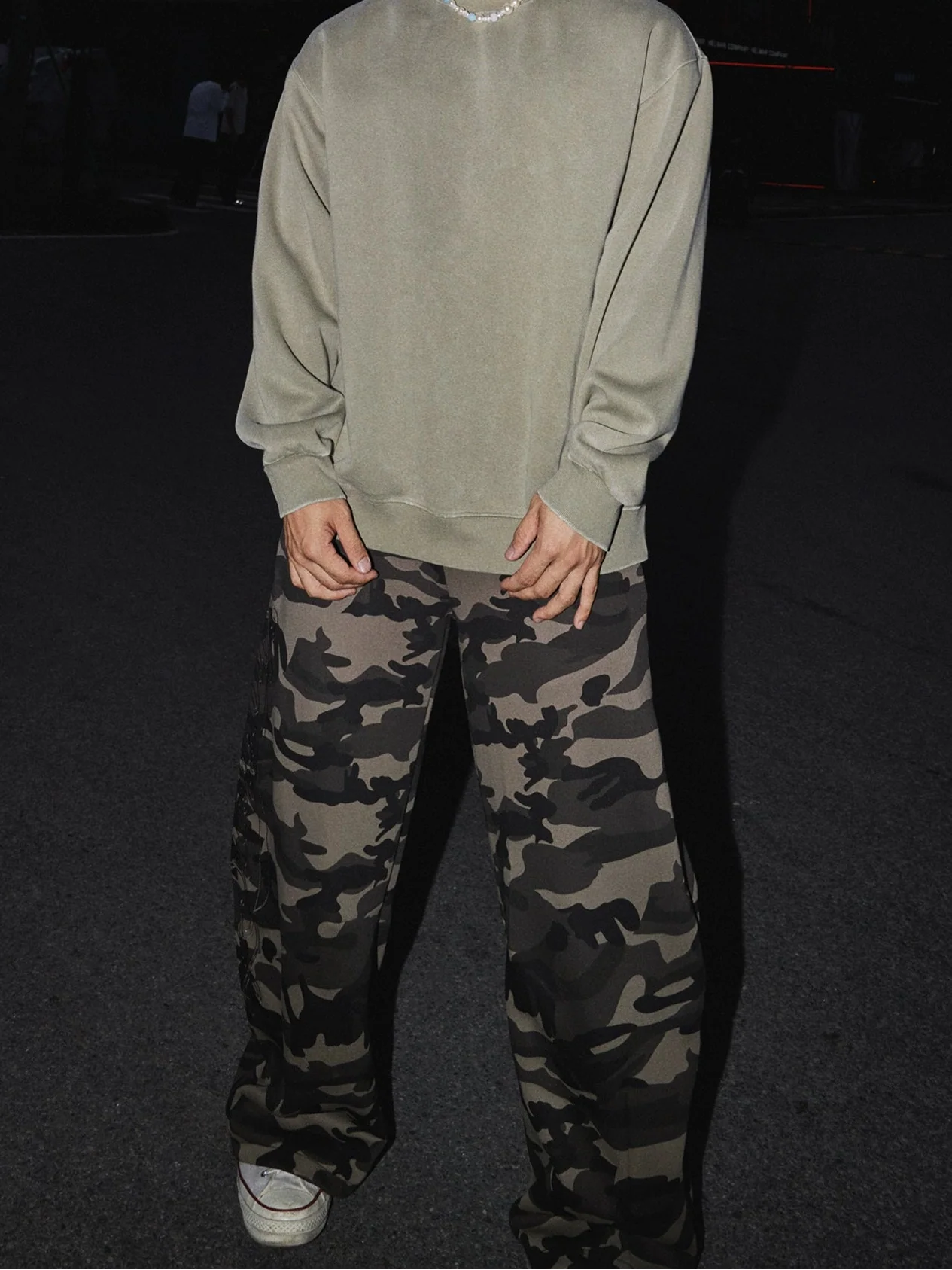 Loose-Fit Camo Print Pants