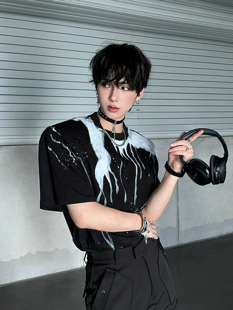 Drip Print Oversized T-Shirt