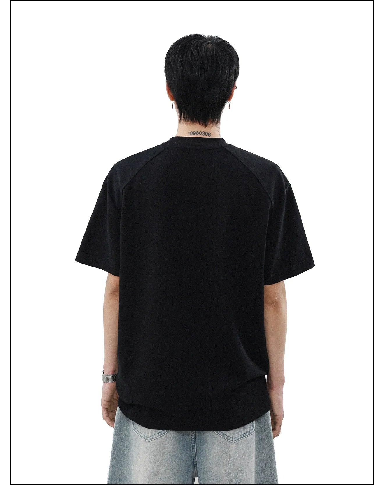 シルバーライン シームディテール リラックスTシャツ