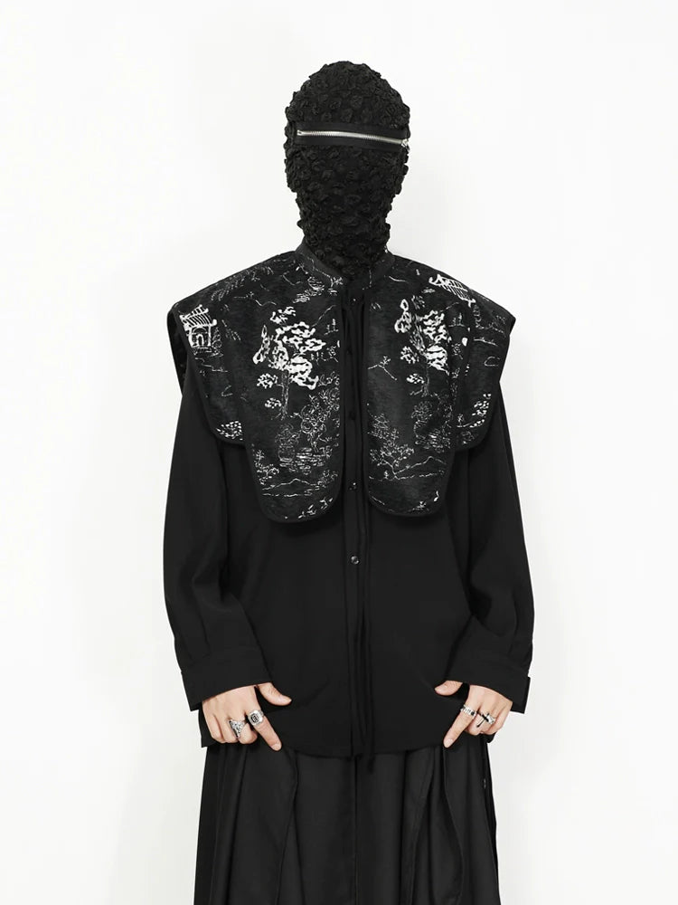 Embroidered Cape Shirt
