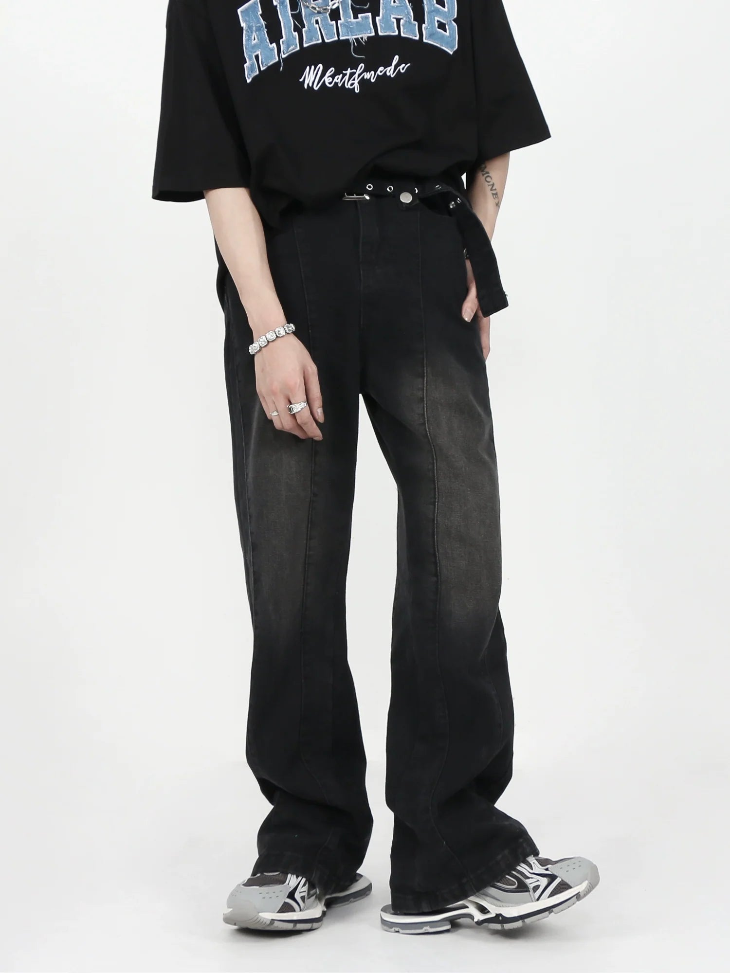 Shadow Fade Track Denim Pants