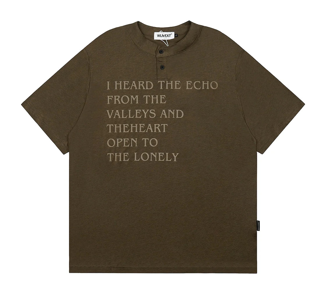 Echo Valley Quote Henley Shirt
