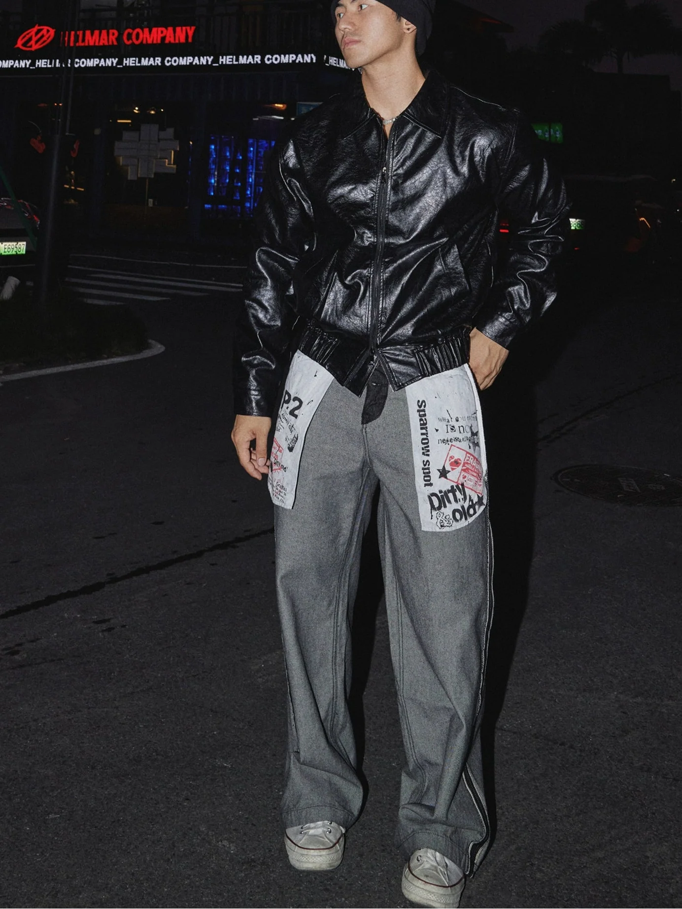 Urban Graffiti Patchwork Statement Jeans