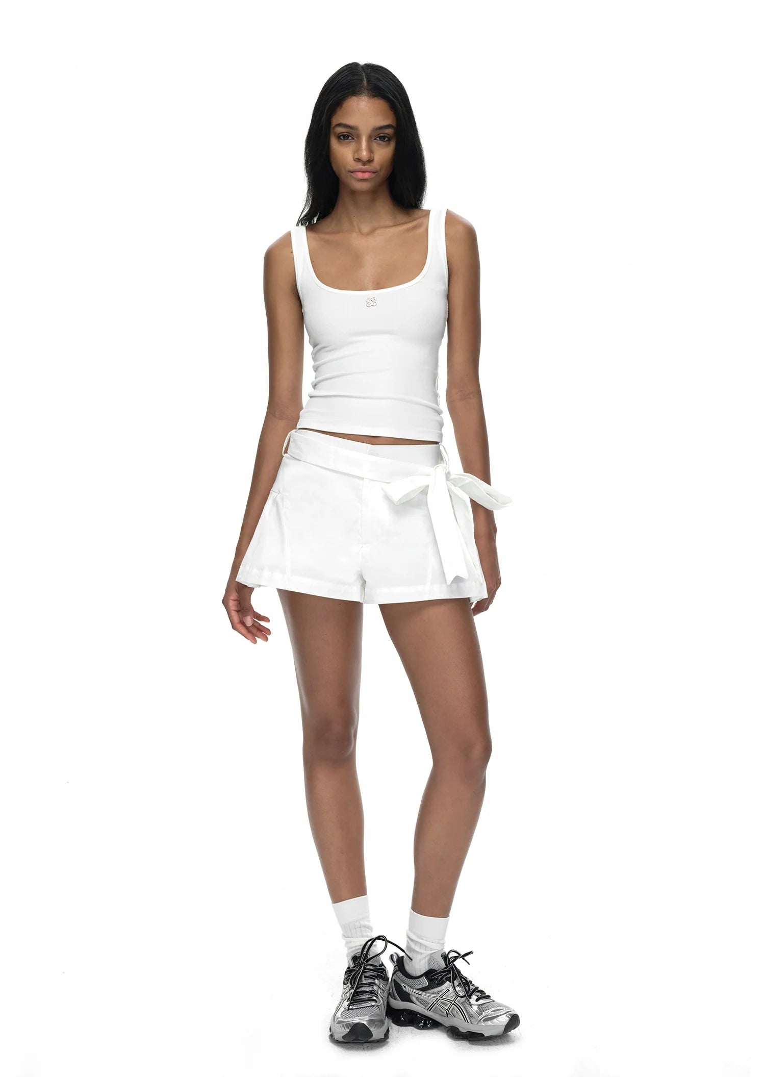 Metallic Plunge Tank Top