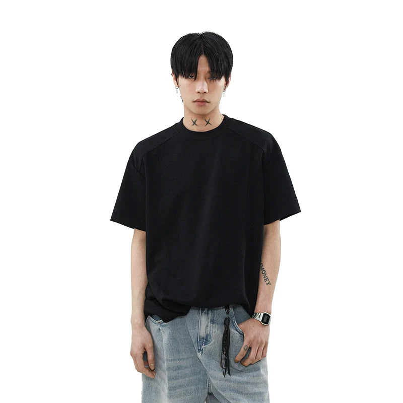 シルバーライン シームディテール リラックスTシャツ