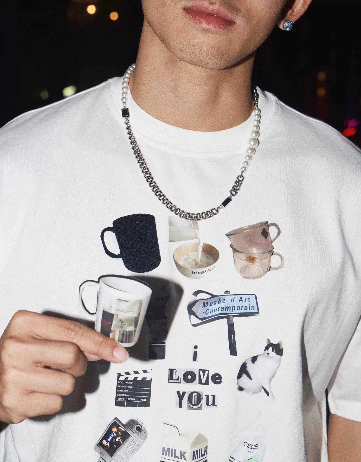 Café Print Graphic T-Shirt