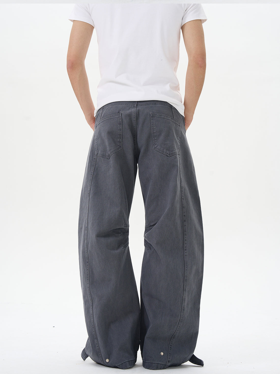 Khaki Loose Wide Leg Jeans