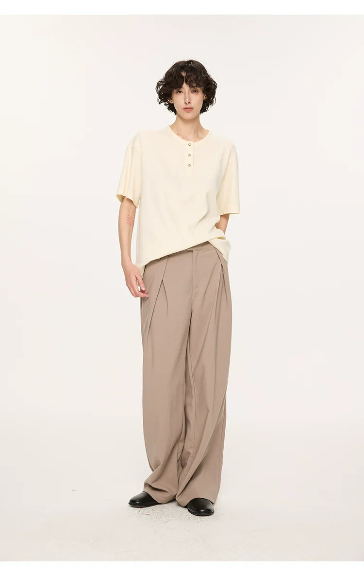 Basic Short Sleeve Henley Tee