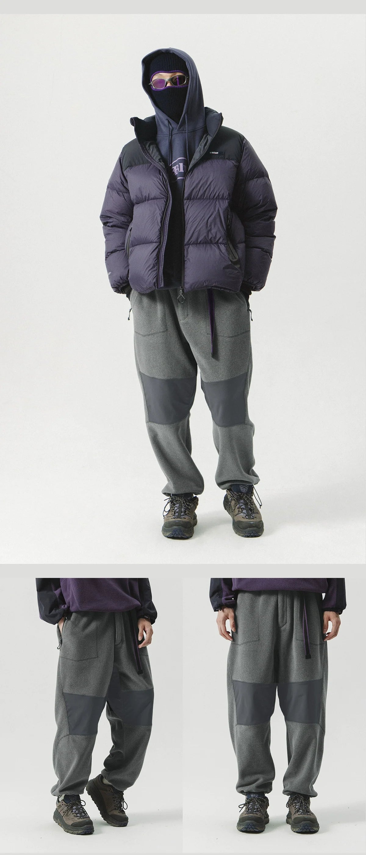 Panelled Fleece Utility Track Pants
