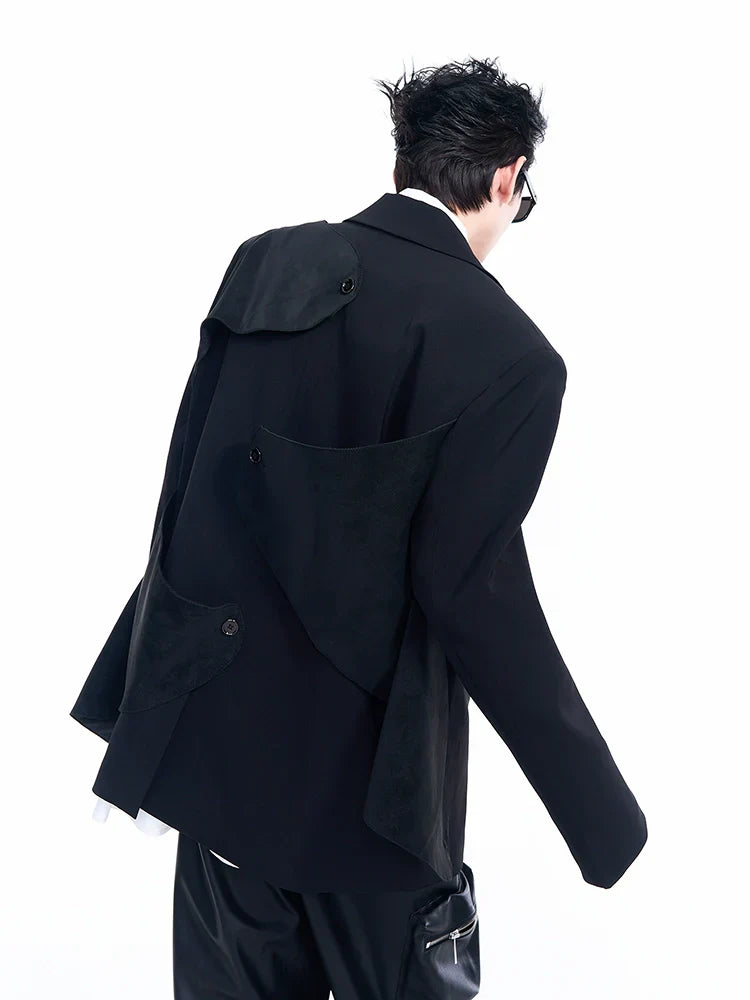 Front and Back-Panel Detailed Zipper Blazer