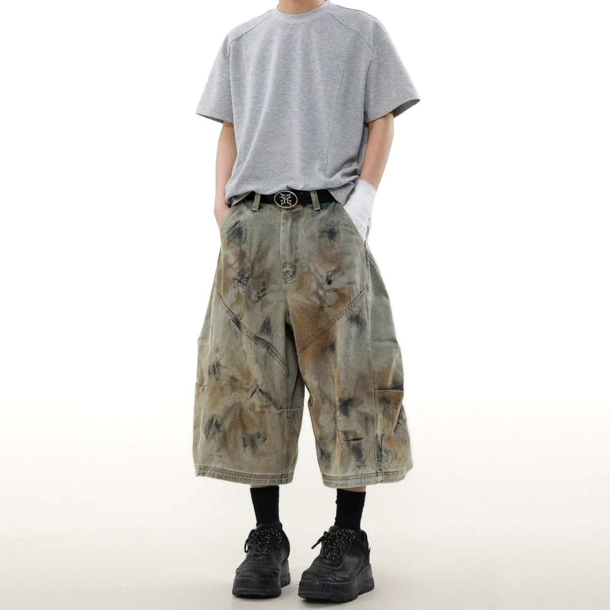 Rust Storm Dyed Cargo Shorts