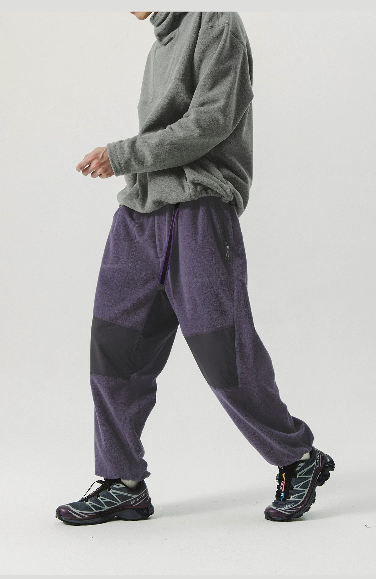 Panelled Fleece Utility Track Pants