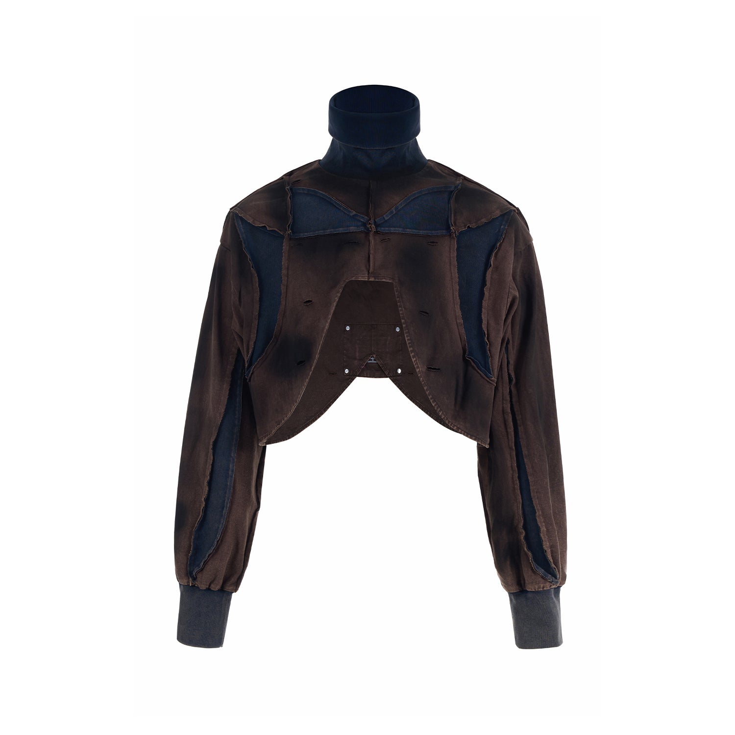 Deconstructed Patchwork Denim Sweatshirt Tank Top and Pants Setup