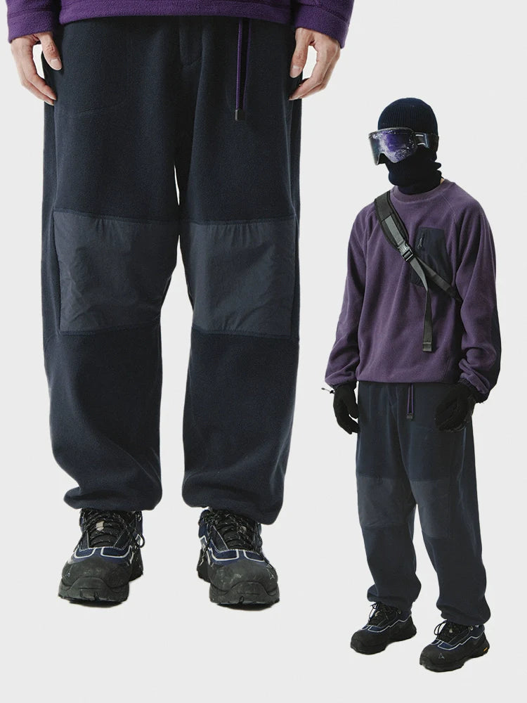 Panelled Fleece Utility Track Pants