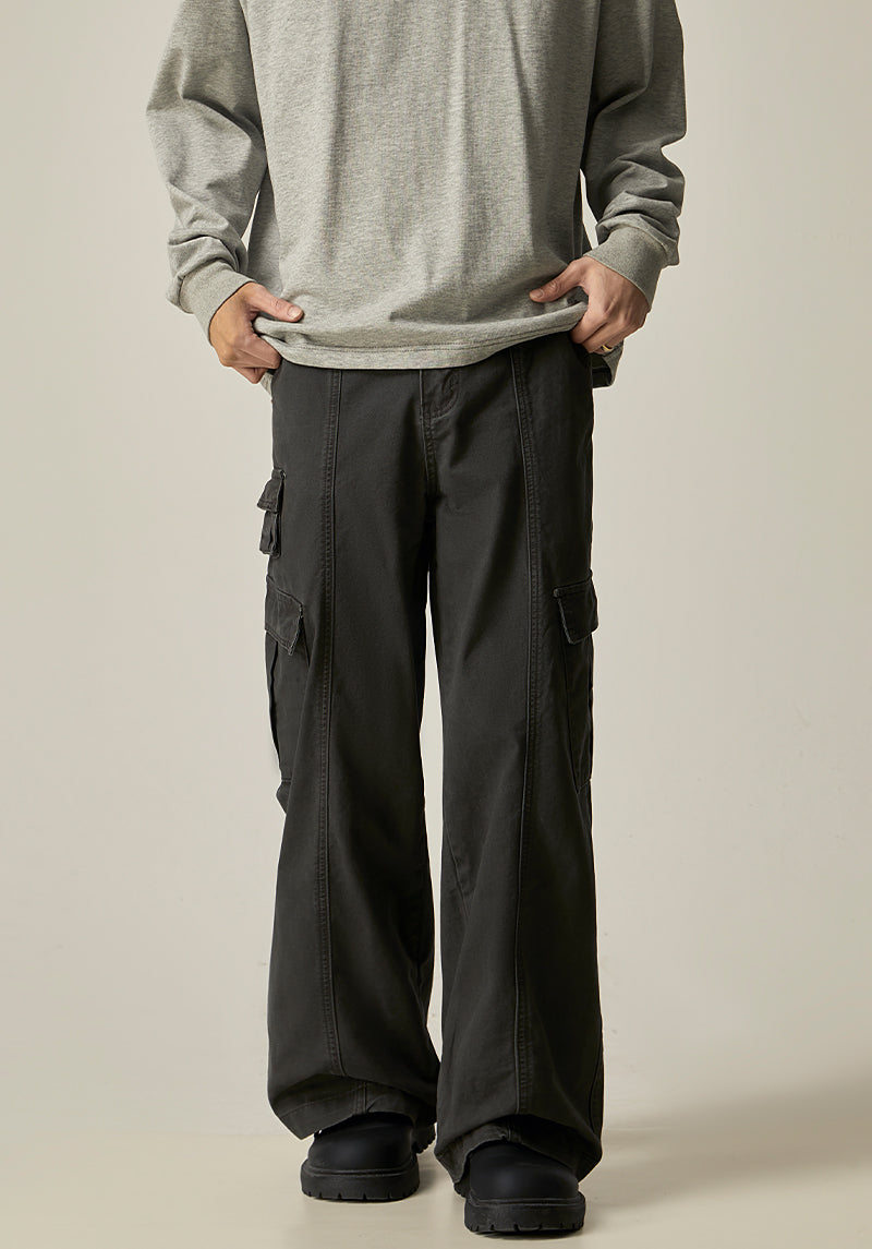 Black Wide Leg Cargo Pants