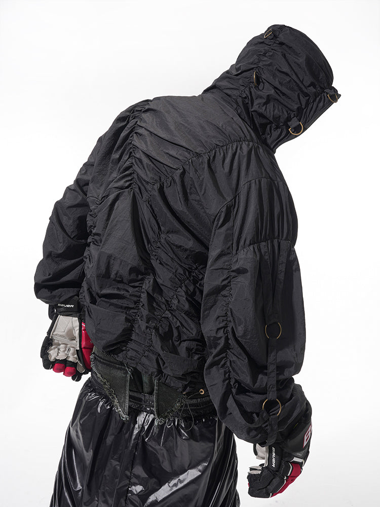 Studded Tactical Windbreaker Jacket