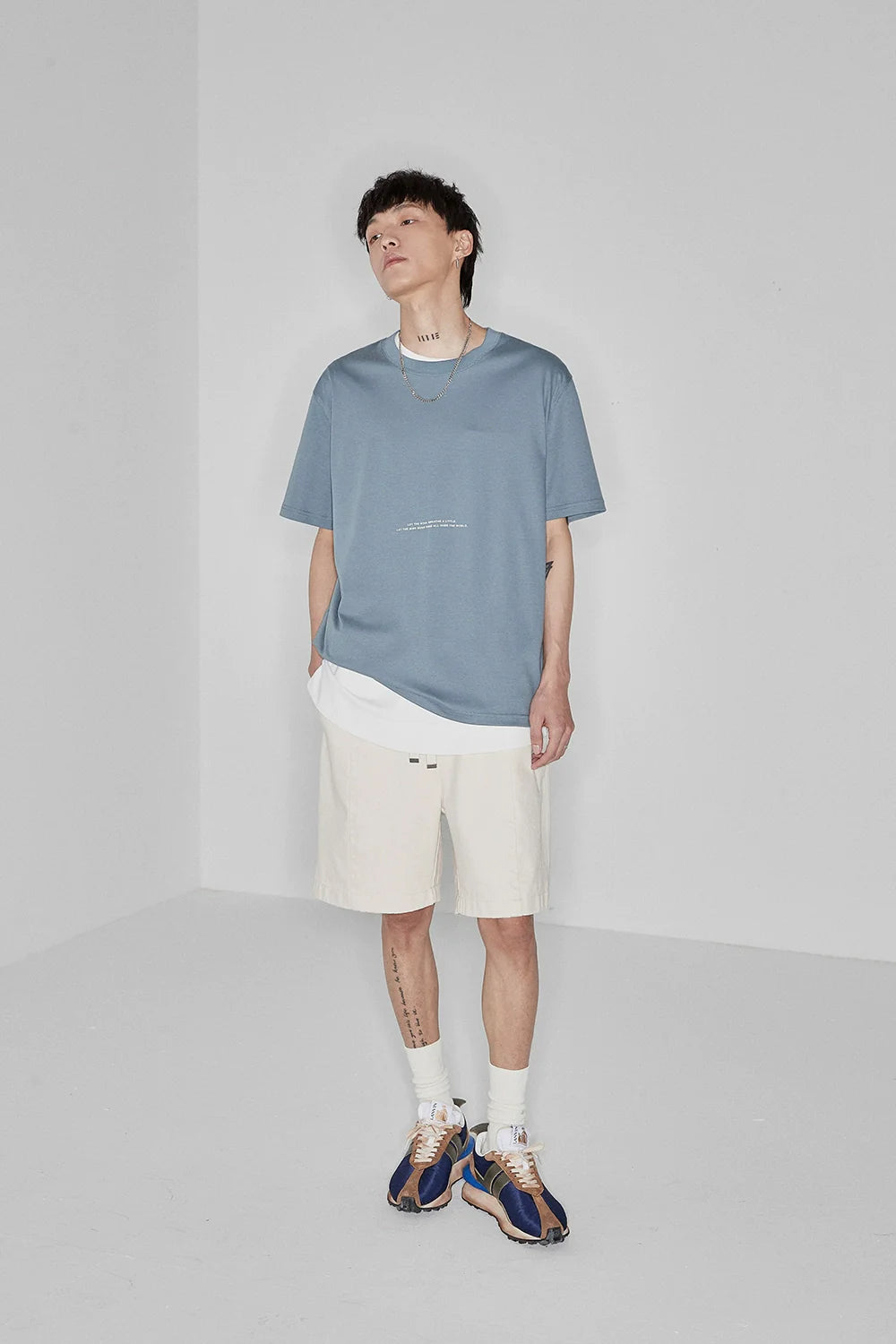 Color Block Letter Print Standard Tee