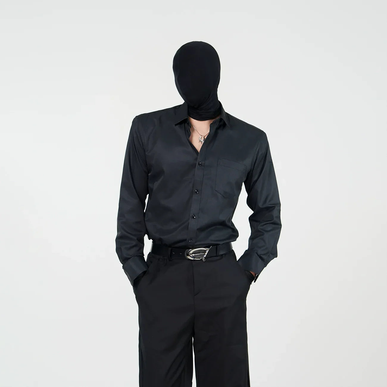 Midnight Luxe Satin Shirt