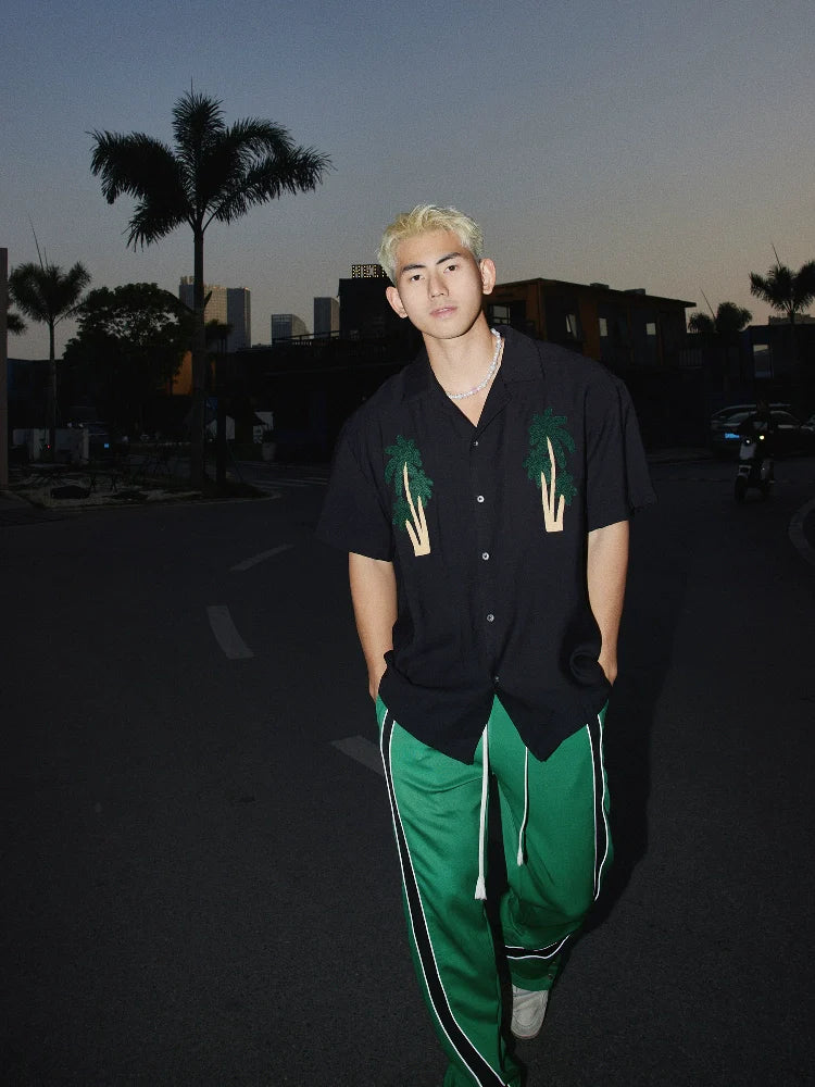 Palm Tree Embroidered Shirt
