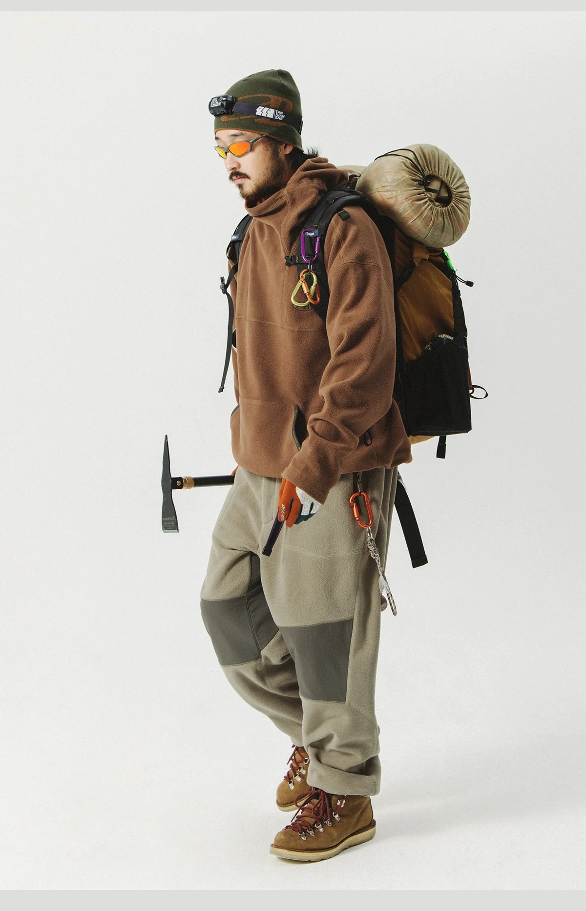 Panelled Fleece Utility Track Pants