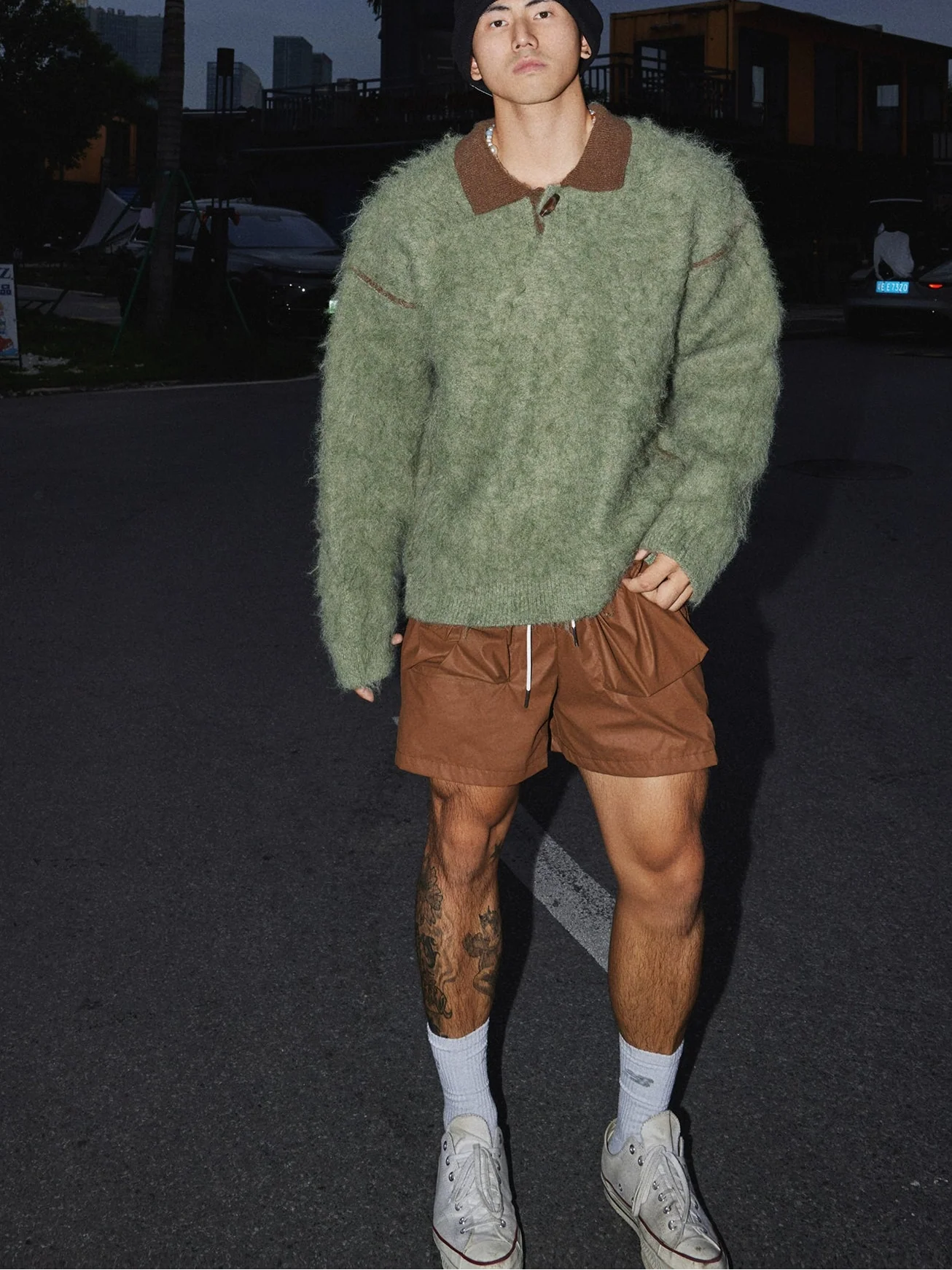 Mossy Fuzz Vintage Knit Sweater
