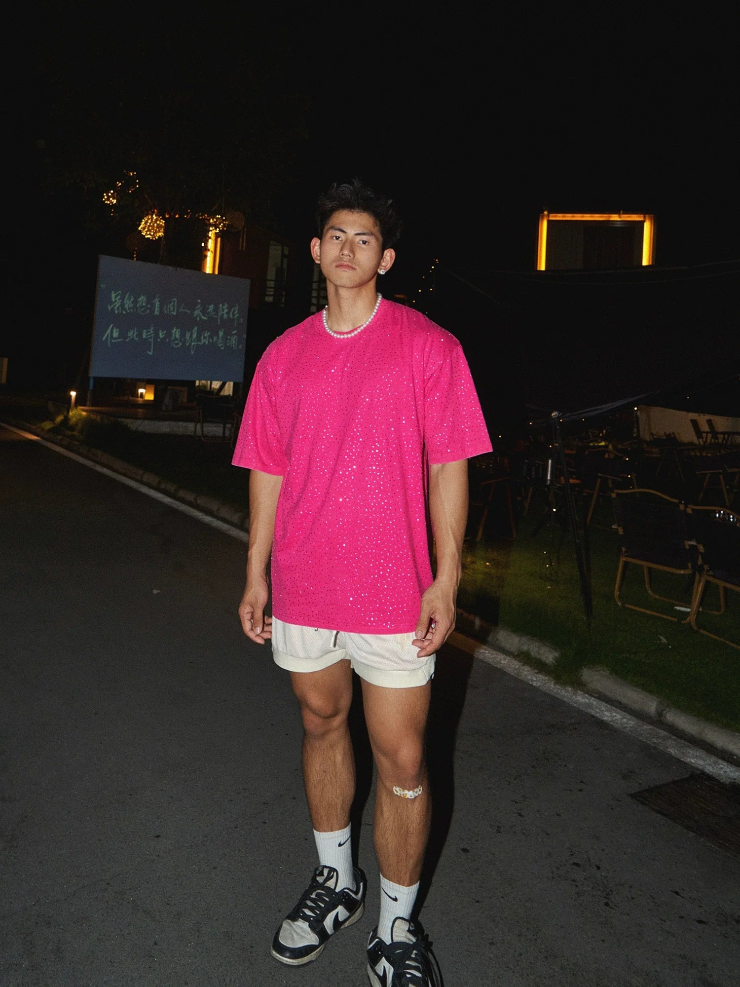 Oversized Rhinestone T-Shirt