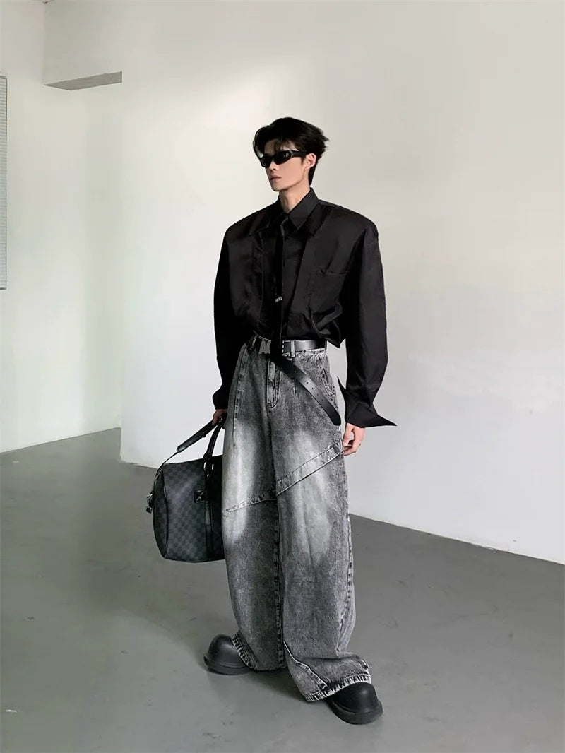Wide Shoulder Dress Shirt