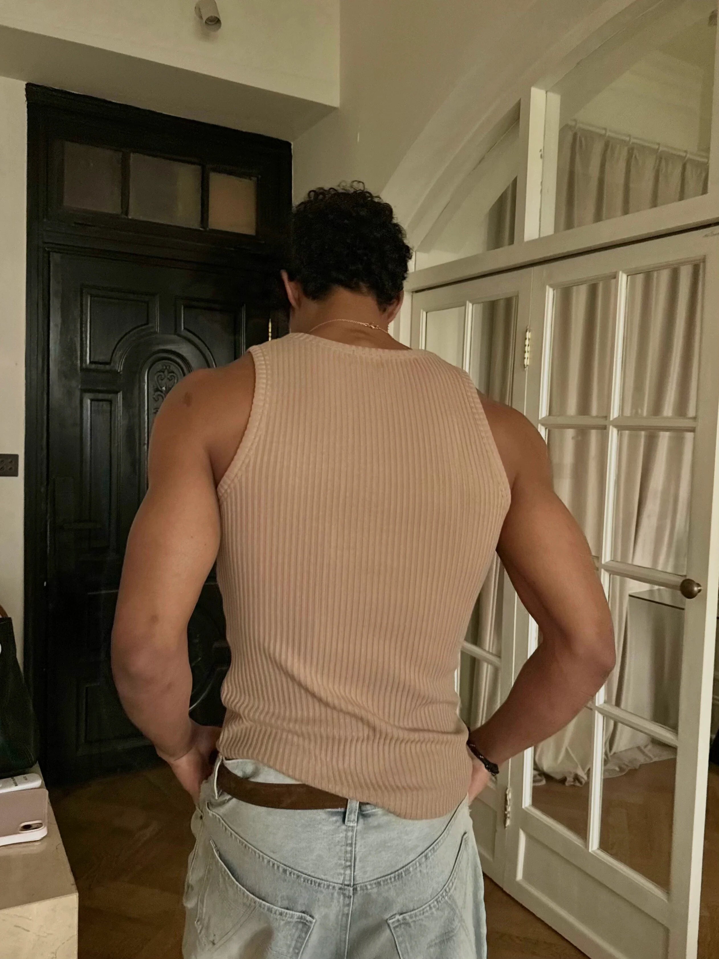 Coffee Thick Ribbed Tank Top